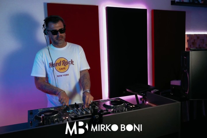 Mirko Boni performing from inside MB Recording Studio.